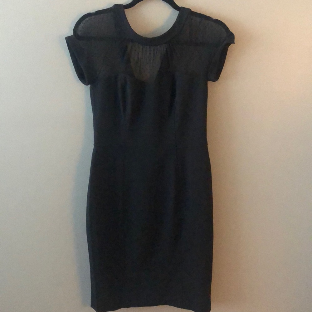 Black mid length dress